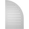 Ekena Millwork Quarter Round Top Left Surface Mount PVC Gable Vent w/ 2"W x 2"P Brickmould Sill Frame, 18"W x 28"H GVPQL18X2803SF - alternate 4